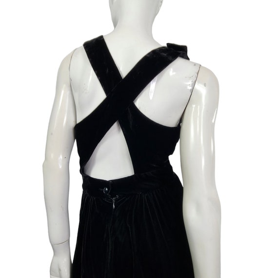 Vintage Black Velvet Dress - image 3