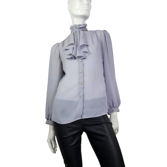 NOTATIONS vintage sheer shirt ヴィンテージ 古着 Vintage sheer blouse, +Red sheer blouse with square