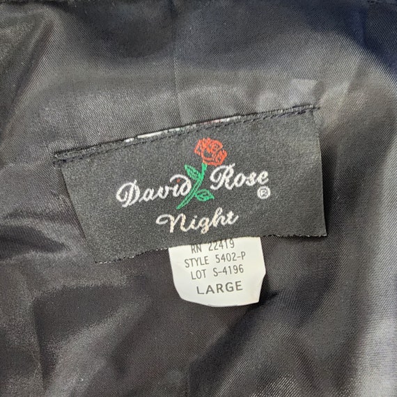 Vintage David Rose Night Black Velvet Blazer M/L - image 7