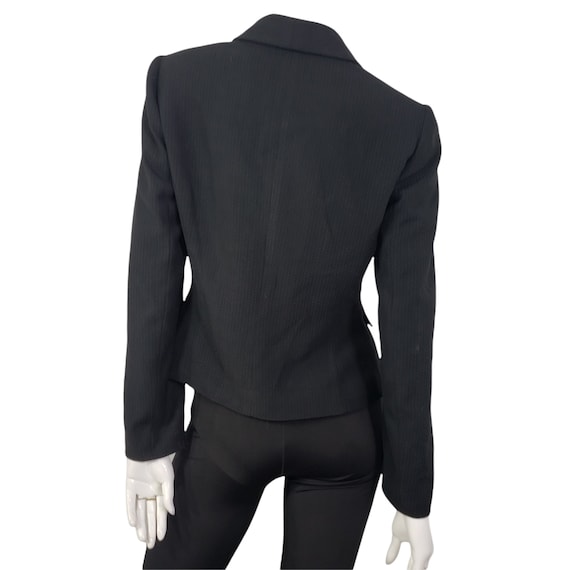 Vintage Tahari Black Blazer with Zippered pockets… - image 2