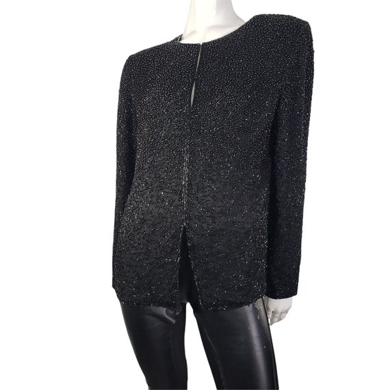 Black beaded jacket blazer - image 2