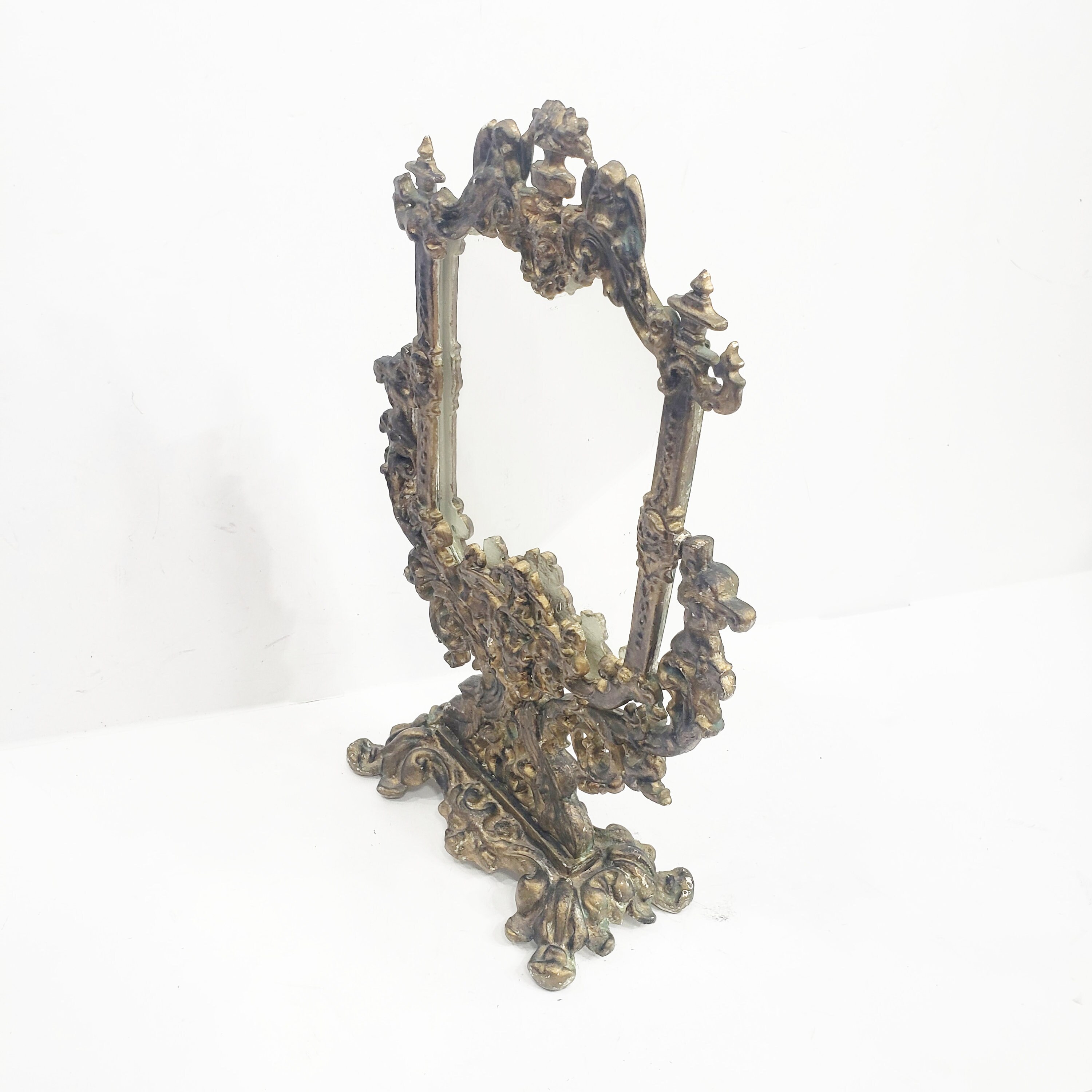 Antique Cast Iron IRON ART by JM Victorian Mirror Etsy Polska