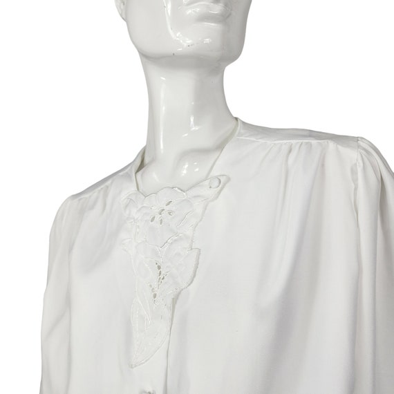 Vintage Angela Pellino White Blouse Large - image 5