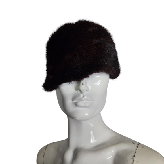 Vintage 40s Brown Mink Cloche Hat - Etsy Israel display picture 1