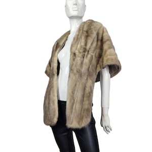Vintage Fur Mink Stole Capelet