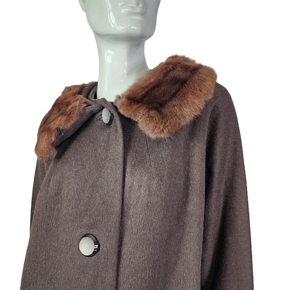 Vintage Kaufmans Patricia Lane 50s 60s Brown Wool… - image 5