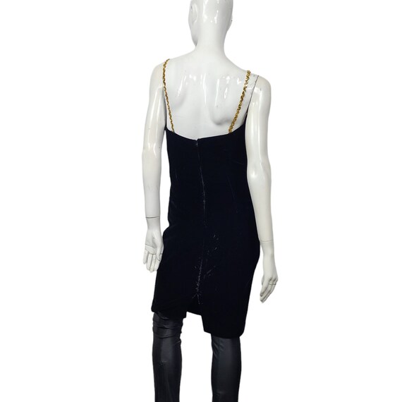 Vintage Morton Myles Black Velvet Dress XS/S - image 8