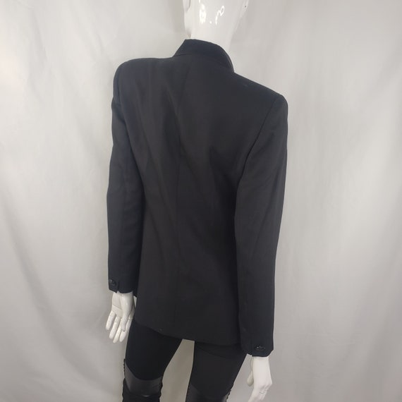 Vintage Black Blazer 80s Medium - image 4