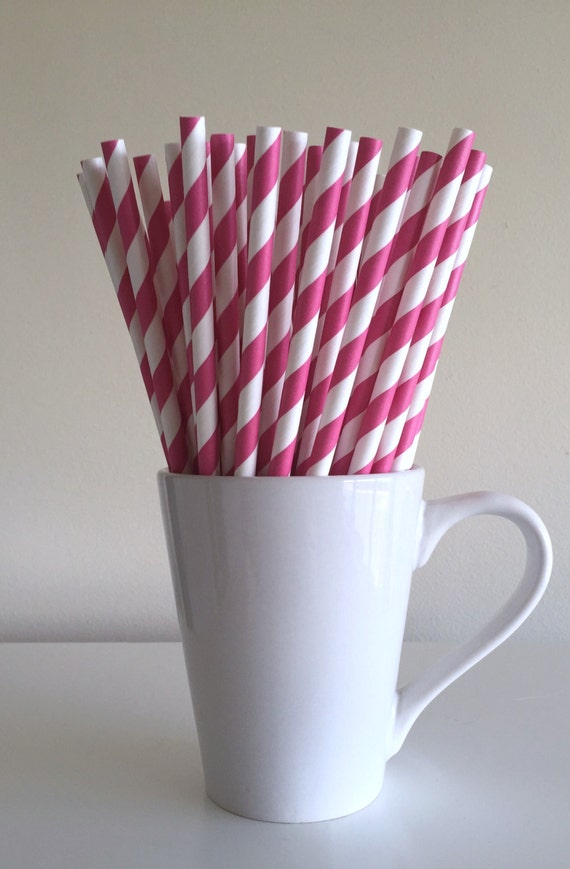 pic How To Fix A Zipper Pin With A Straw hot pink polka dot paper strawsparty
