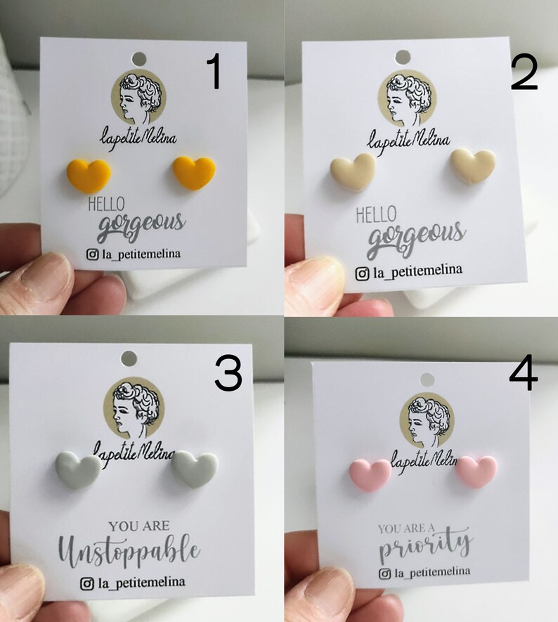 Heart stud earrings, Heart earrings stud, earrings for her, Hypoallergenic earrings, Heart studs, Cute studs small stud earrings small