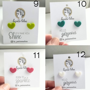 Heart stud earrings, Heart earrings stud, earrings for her, Hypoallergenic earrings, Heart studs, Cute studs small stud earrings small