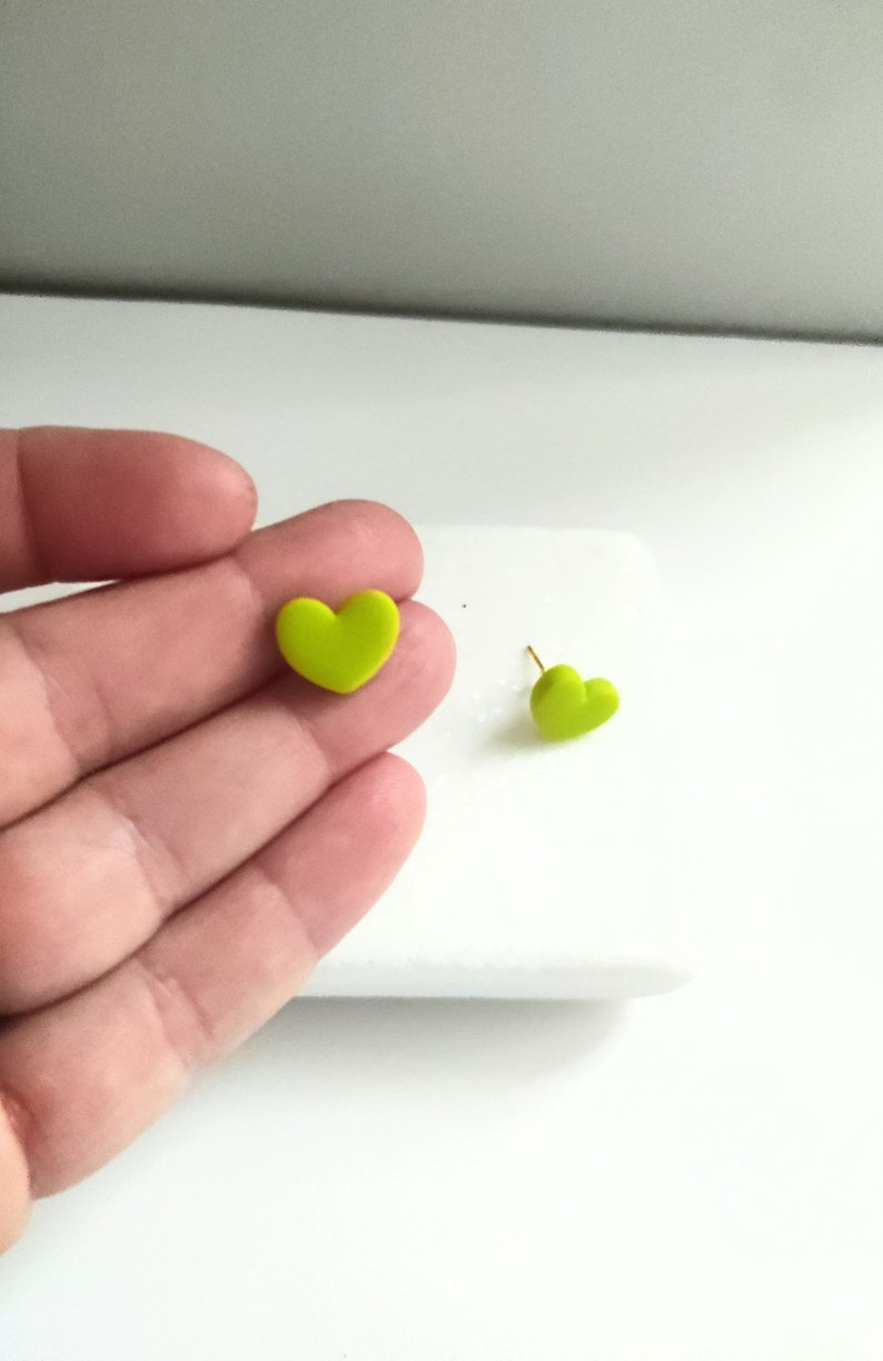 Heart stud earrings, Heart earrings stud, earrings for her, Hypoallergenic earrings, Heart studs, Cute studs small stud earrings small