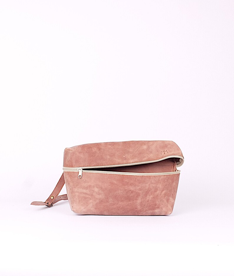 Belly bag Lucas in old pink leather