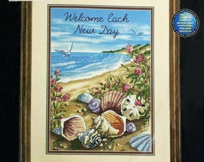 Dimensions Sea Shells on Shore No Count Cross Stitch Kit 39011 Patchell ...