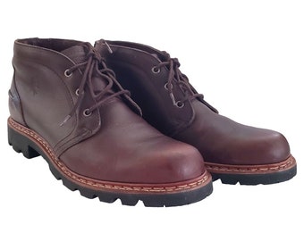 Chippewa Sportility Brown Leather 25955 Chukka Work Boot Mens 12W Vibram Lace Up