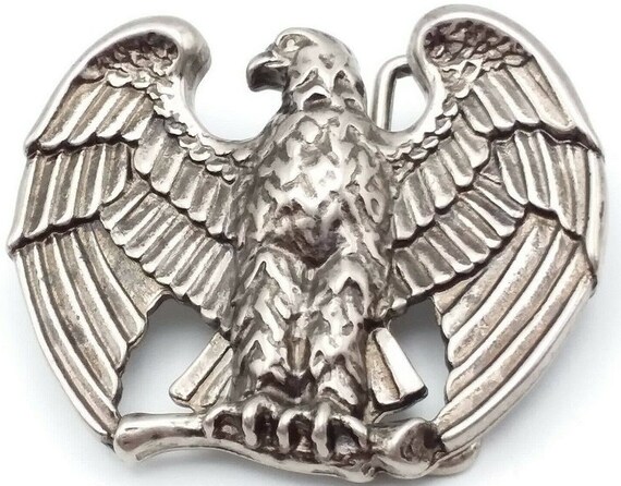 Vintage Avon Magestic Bald Eagle Buckle Patriotic… - image 1