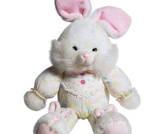 MTY Páscoa Coelho Coelhinho Pantufas Pelúcia Bicho de Pelúcia Pastel Pijama PJs Grande
