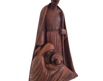 Estatua de la Sagrada Familia de José María Jesús, de Grail Pottery Grailville, 33 cm