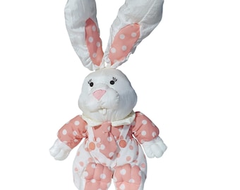 Coelhinho da Páscoa, bolinhas, rosa, branco, pelúcia, animal de pelúcia, nylon, babadores fofos