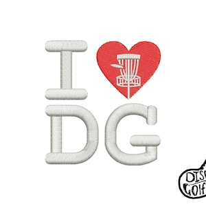 I Love / Heart Disc Golf DST File - Digital Download