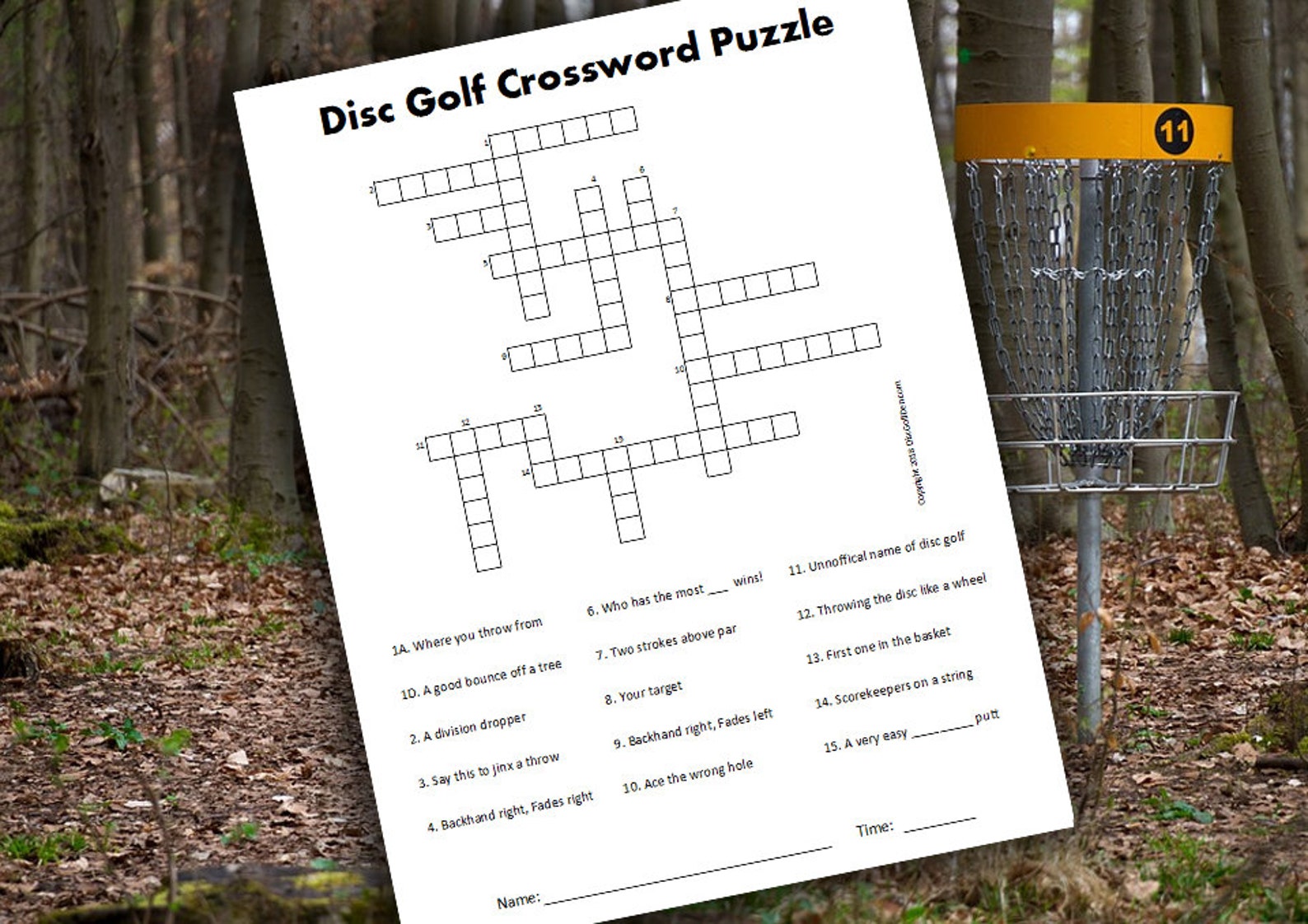Disc Golf Word Search and Crossword Puzzle Set DIGITAL FILE Etsy