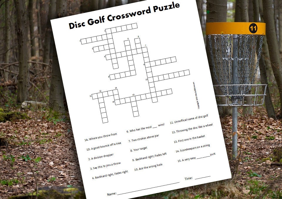 Disc Golf Word Search and Crossword Puzzle Set DIGITAL FILE Etsy