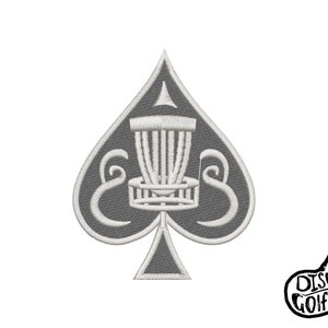 Disc Golf Basket Ace Spade DST Embroidery File