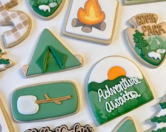 Adventure Awaits  Baby Shower Cookies One Dozen