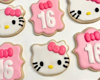 Hello Kitty  Sugar Cookies  One Dozen