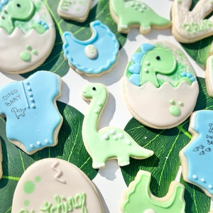 Baby Dino Sugar Cookie One Dozen image 1