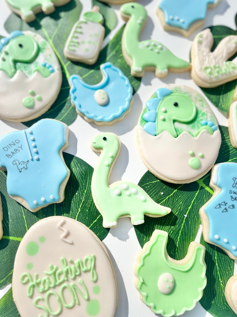 Baby Dino Sugar Cookie One Dozen image 1