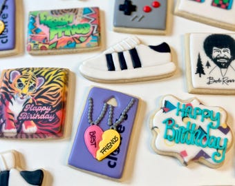 I Love the 80’s-90’s  Sugar Cookies One Dozen