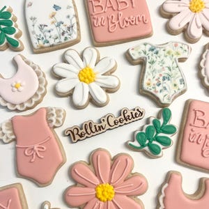 Baby in Bloom Shower Sugar Cookies One Dozen