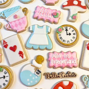 Alice in Wonderland Sugar Cookies - Etsy
