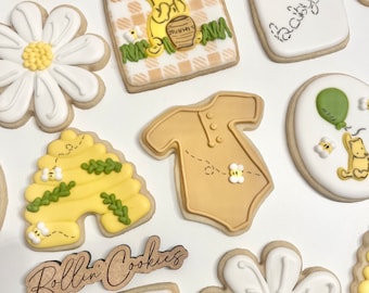 Winnie the Pooh Sugar Cookies  One Dozen