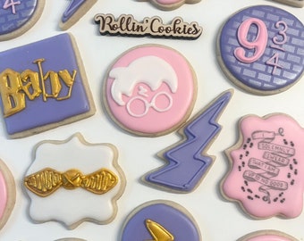 Harry Potter Baby Shower  Cookies One Dozen