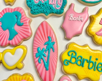 Malibu Barbie  Sugar Cookies One Dozen
