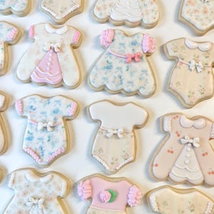 Baby Girl Dresses Baby Shower Cookies One Dozen