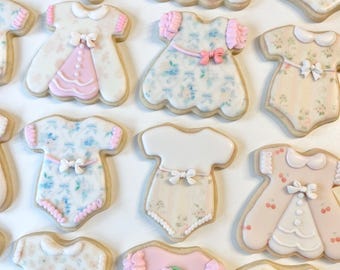Baby Girl Dresses Baby Shower Cookies One Dozen