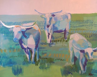 Longhorn Paper Print