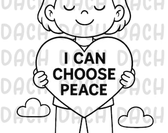 Peace coloring page
