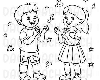 Shout with joy coloring page