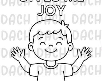 Jesus gives me Joy coloring page