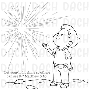 Let your light shine coloring page
