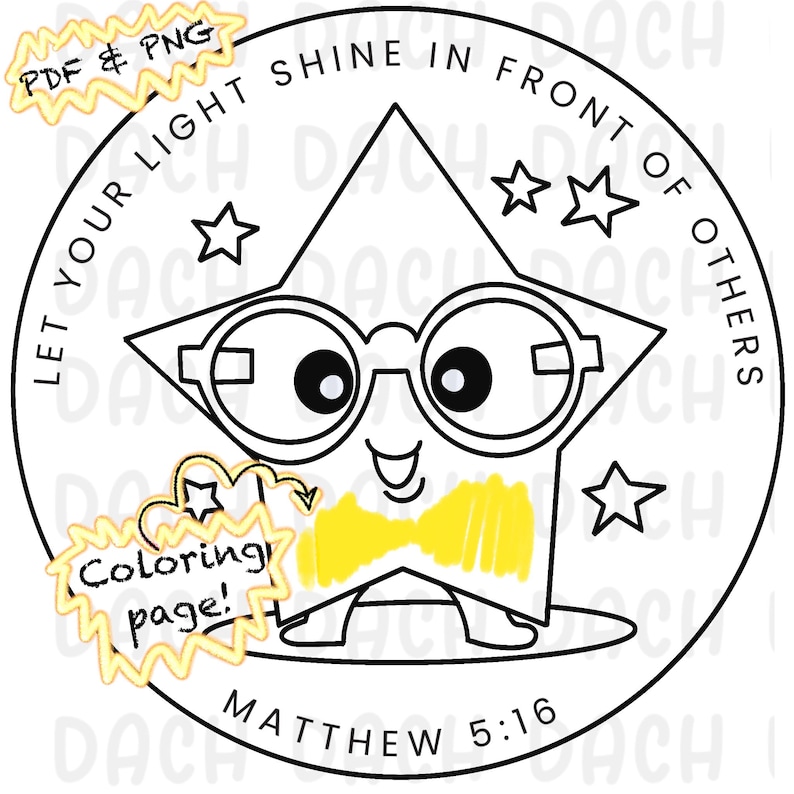 Let Your Light Shine Coloring Page - Etsy