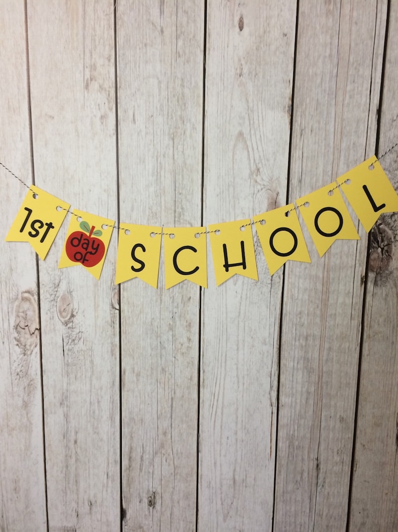 1st Day of School 1st and Last Day Photo Preschool Sign First Day of School Classroom Banner Kindergarten Sign First Day of Preschool