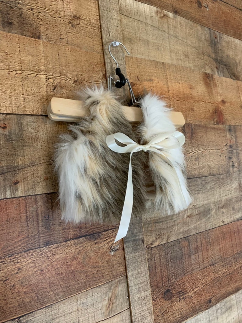Newborn multi-color faux fur vest RTS