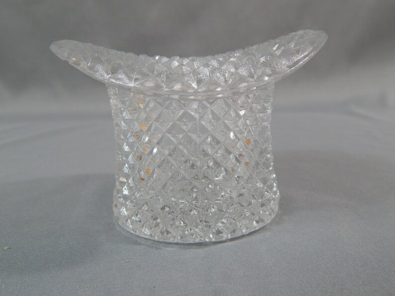 Vintage Westmoreland Clear Hobnail Glass Top Hat Vase Etsy