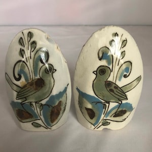 Sweet Vintage Ken Edwards Salt and Pepper Shakers, Tonala Mexico - El Palomar - Signed, Circa 1960s