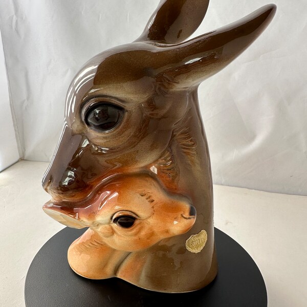 Vintage Royal Copley Deer and Fawn, Circa 1950s